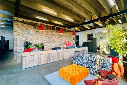 Interior view of the reception within The Gasworks